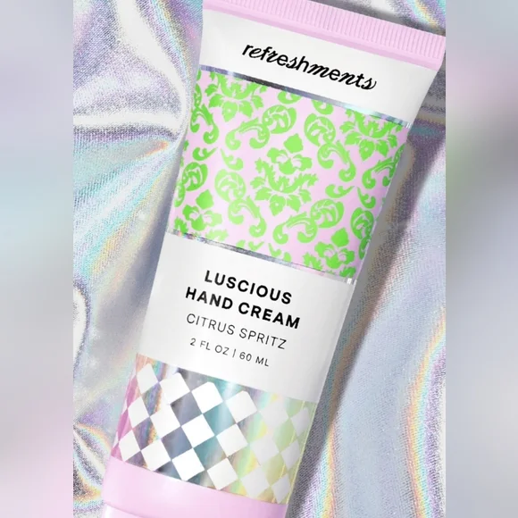Refreshments Luscious Hand Cream - Pink & Lime Green
