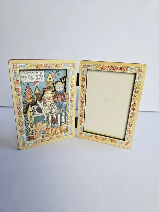 Picture Frame Wallet Size R. A. Lang Card Co. Friendship Smiles
