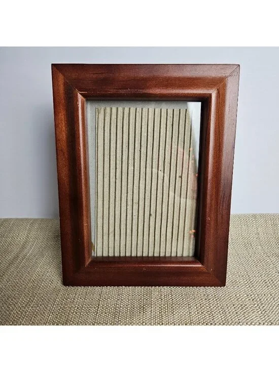 Wood Picture Frame 5x7 Tabletop Easel Back Minimalist Classic Warm Decor