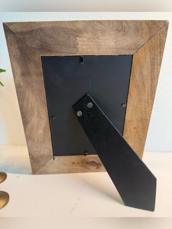 Magnolia Home Rustic Wood Picture Frame 8x10 Fits 5x7 Photo Carved