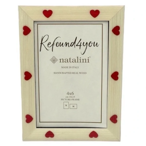 Natalini - ‘Hearts’ picture frame. 4” x 6”. NWT. Firm!