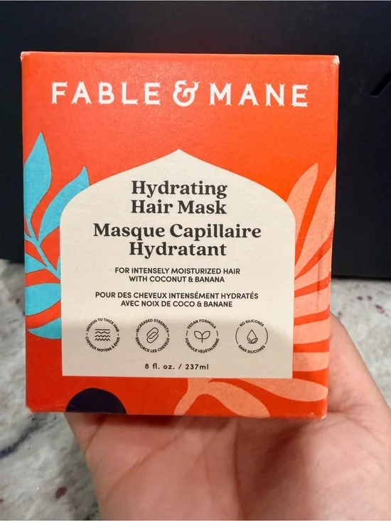 Fable & Mane Hydrating Hair Mask 8 oz Coconut Banana Deep Conditioning NEW