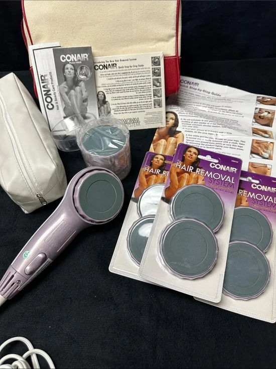 Conair Hair Removal System Kit with 10 Replacement Pads — Lavender