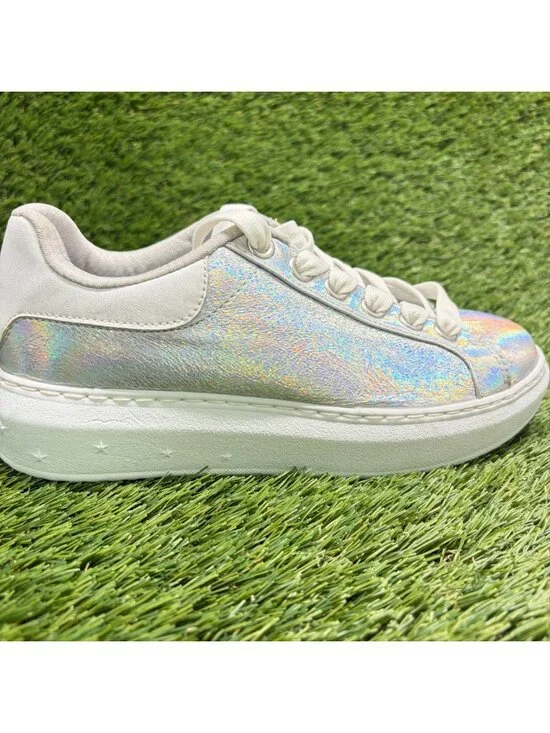 Skechers High Street Crackled Metallic Womens Size 6.5 Athletic Shoes Sneakers