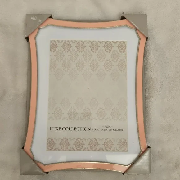 Luxe Fetco Peach Enamel Picture Frame 5x7