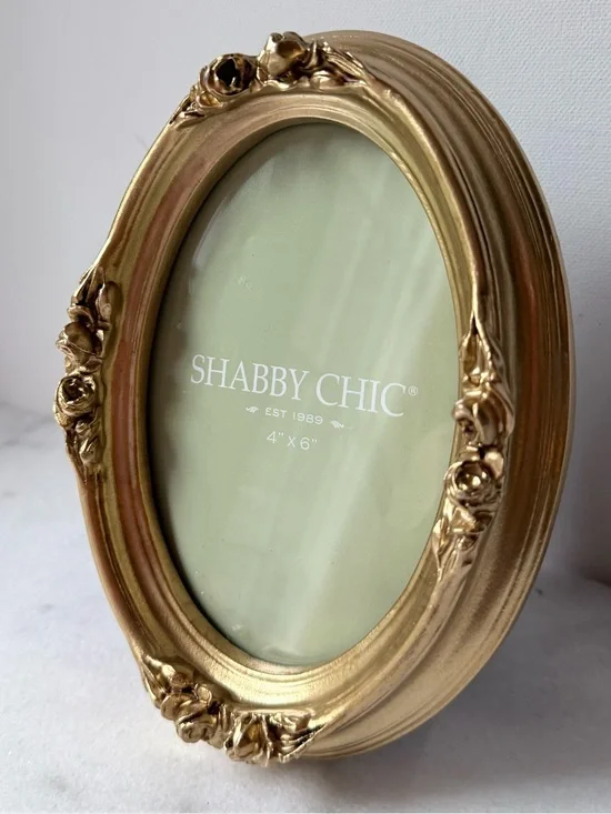 Shabby Chic Gold Oval Picture Frame - 4