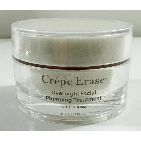 Crepe Erase Overnight Facial Plumping Treatment Women 1.7oz White TruFirm Cream