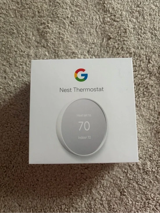 Google Nest Thermostat - White and Silver Accent New in Box