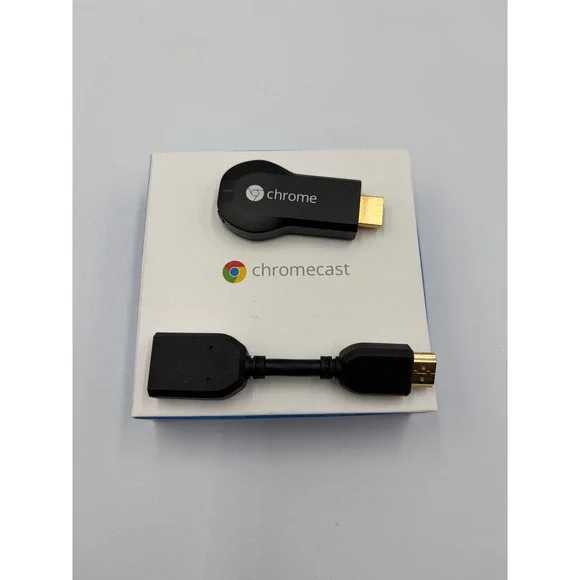 Google Chromecast HDMI Streaming Media Player Black H2G2-42 1st Gen With Extende