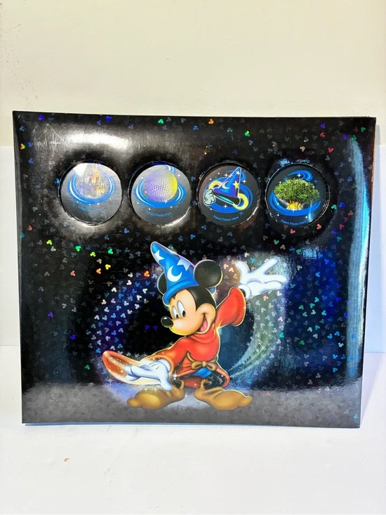 1998 Walt Disney World Four Parks One World Sorcerer Mickey Photo Album New NWOT