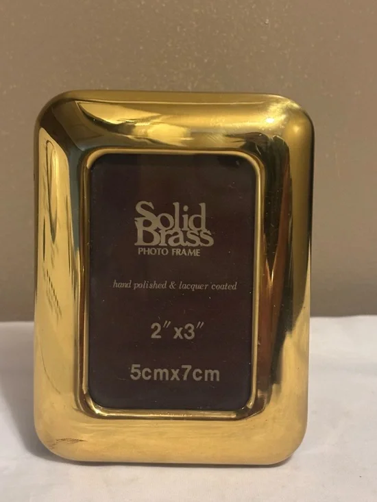 Vintage solid brass mini 2x3 Photo Frame