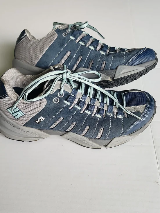 Columbia Women's Blue and Light Gray Trail Techlite Outdry Sneakers