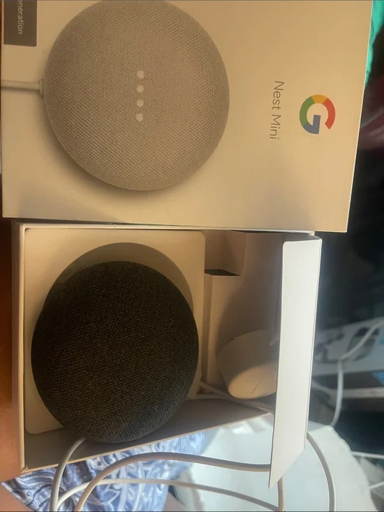 google Nest Mini Smart Speaker - Charcoal Fabric - for parts not working fully