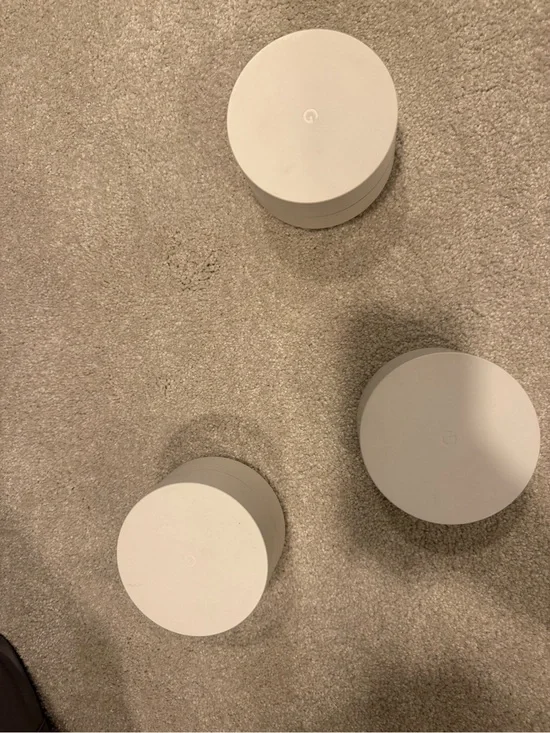 google White Mesh Wi‑Fi Router Nodes (Set of 3)