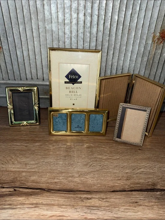 Vintage Brass and Gold Picture smaller Frames