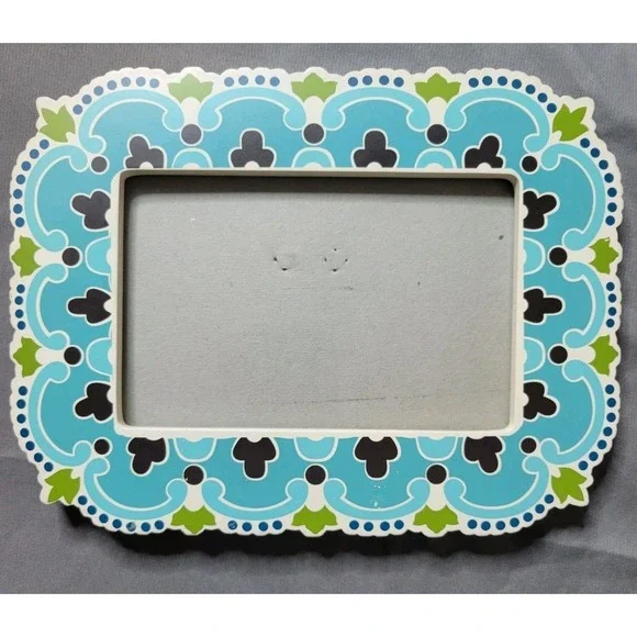 Whimsical Green‎ Blue Mandala Art Design Decorative Picture Frame 8x6