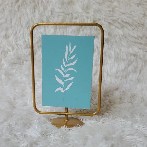 Gold & Teal Table Accent Turquoise Bookshelf End Table Accent Decoration Decor