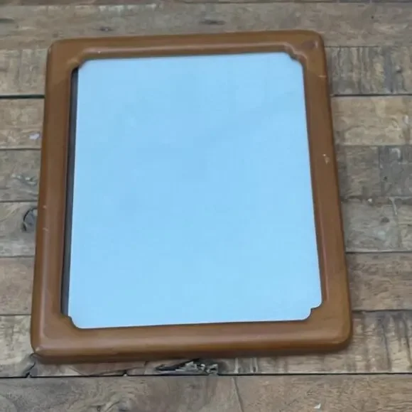 Vintage MCM Wood Picture Frame 7x8 in Handcrafted in Thailand Rounded Corners