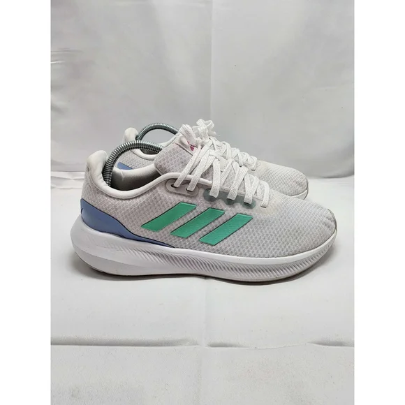 Adidas Runfalcon 3.0 Women's Running Shoes Light Grey Mint Green Size 9 Used