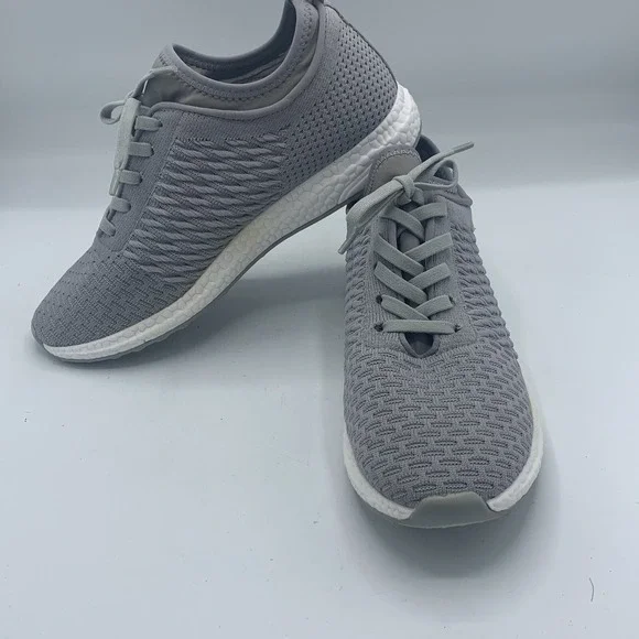 Aqua College Gray Knit Winiona Waterproof Lace Up Running Sneakers Women Sz 9.5M