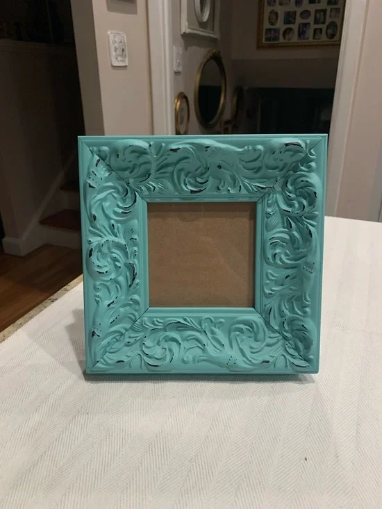Decorative Turquoise Ornate Photo Frame - Home Accents