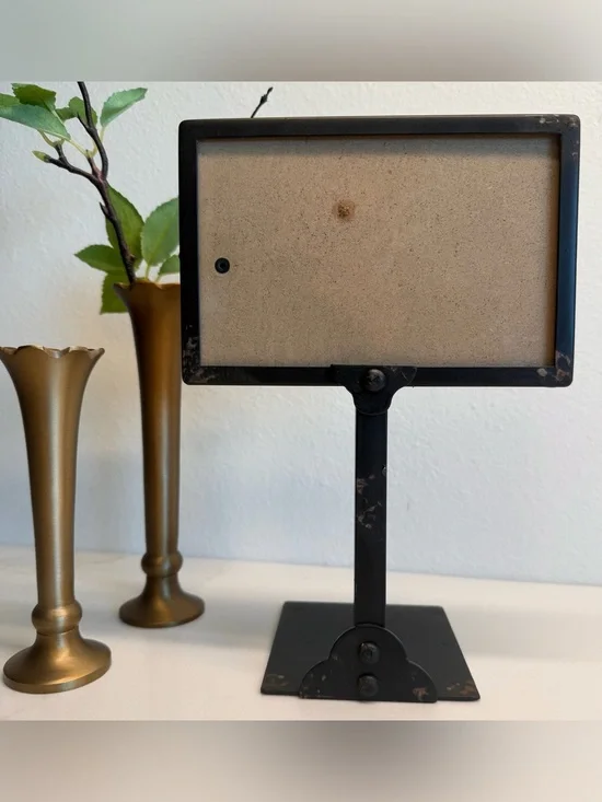 Magnolia Home Black Metal 4x6 Tabletop Picture Frame Industrial Farmhouse