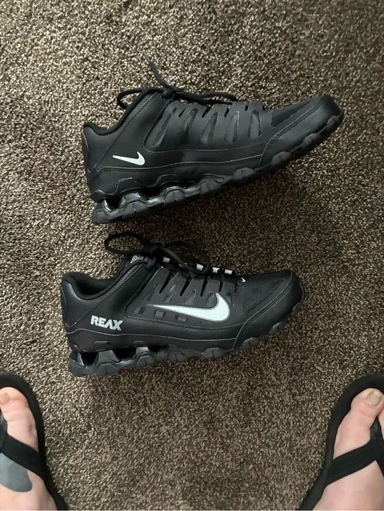 Nike Women’s Black and Silver Reax Athletic Shoes