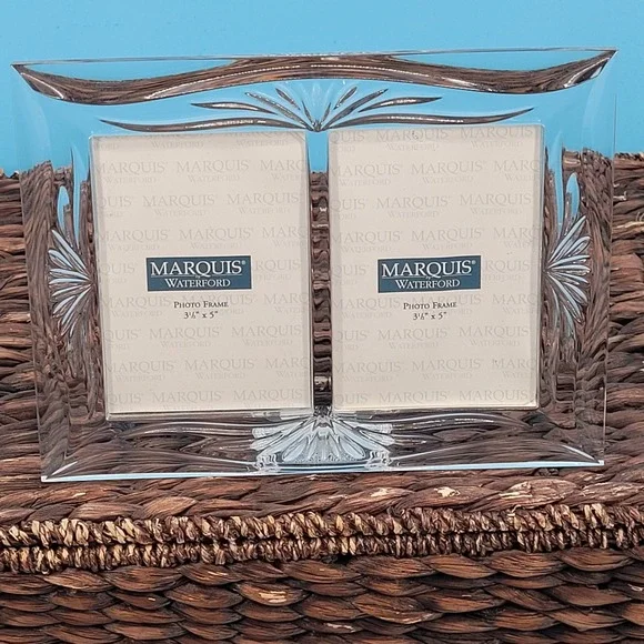 Marquis by Waterford Roselle Double Picture Frame Unisex OS Clear Crystal Decor