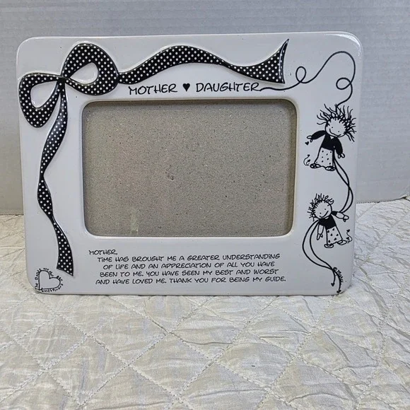Enesco Porcelain Photo Frame Daughter/Mother Children of the Inner Light 7