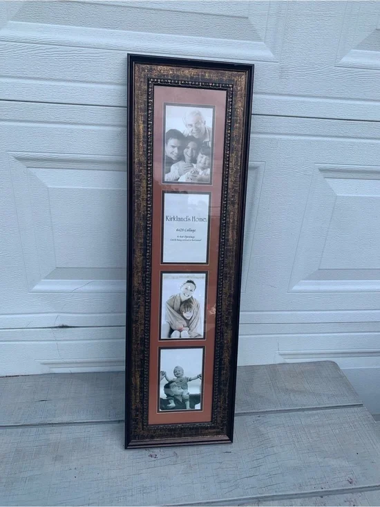 Kirkland's Home 6x28 bronze collage wall frame. Holds four 4x6 family photos