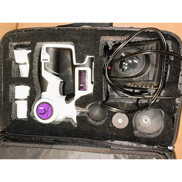 Personal Percussion Massage Gun VI Handheld Deep Muscle Massager & 2 Batteries