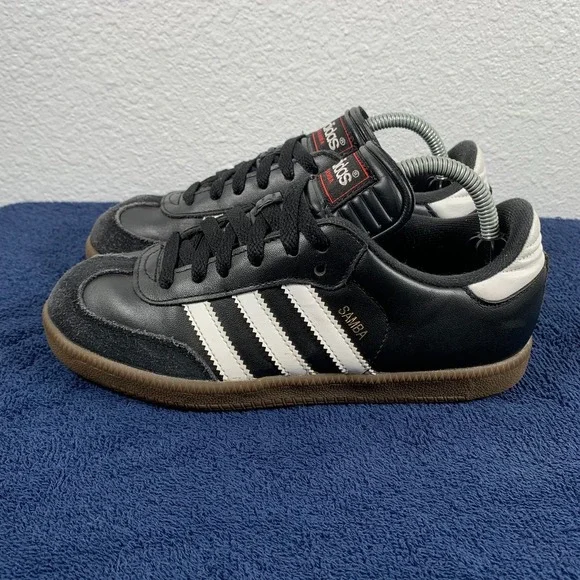 Adidas Samba Womens Size 4 Black White Gum Low Top Sneakers