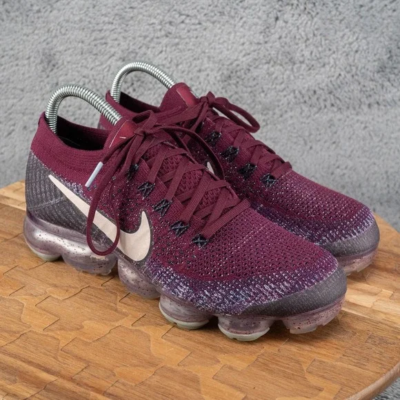 Nike Air VaporMax Flyknit Bordeaux Women's Running Shoes 2017 899472-602 SZ‎ 8.5