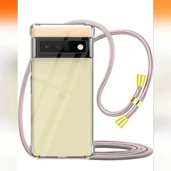 YESPURE Crossbody Case for Google Pixel 6 Pro 6.71 inch Clear Neck Cord (NWT)
