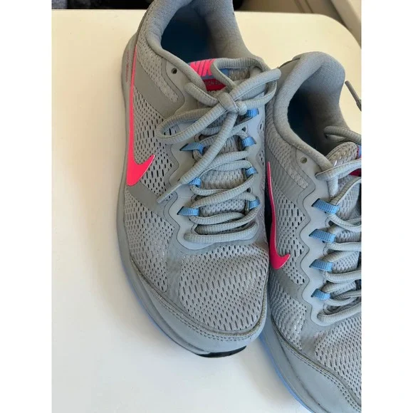 Nike Dual Fusion Run 3 Womens Running Shoes Grey Pink Blue 653594-002 Size 8