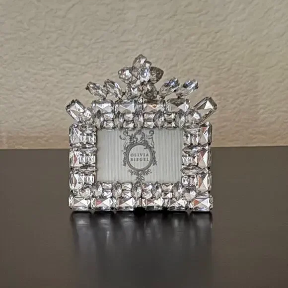 Olivia Riegel Tiara Swarovski Crystal 2x3 Photo Frame, with Original Box Rare