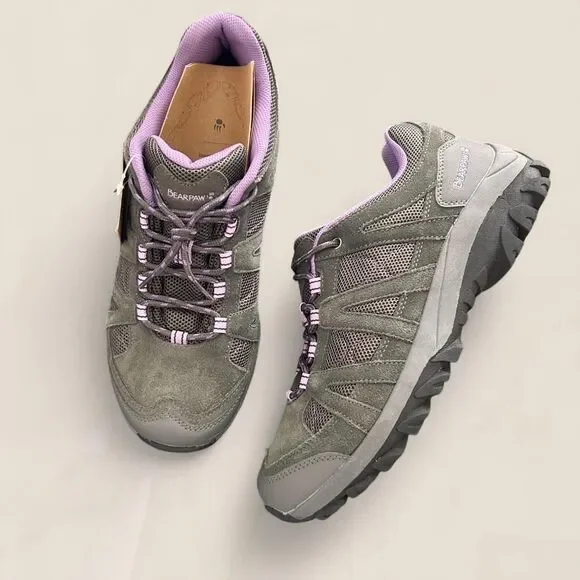 Bearpaw Olympus Waterproof Hiking Trail Shoes Gray Purple Size 13 NWT