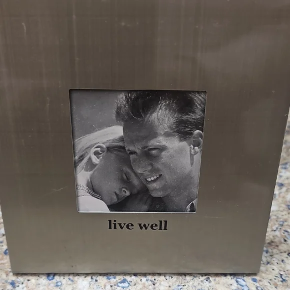 Live Well Silver Photo Frame NEW