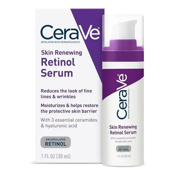 CeraVe Retinol Serum Face Niacinamide & Hyaluronic Acid Brightening Serum 1 oz