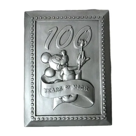 Walt Disney World Pewter Picture Frame And Mickey Mouse Pin 