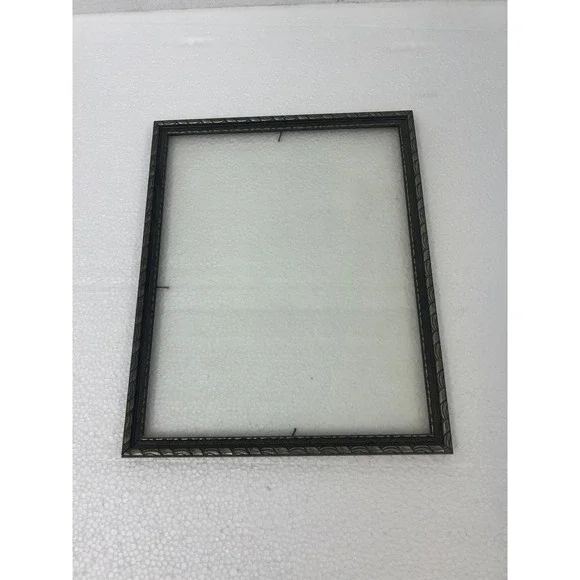 Silver Wood Picture Frame 8x10 Vintage Scalloped Edge 1940s Art Deco antique old