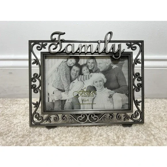 Vintage Y2K Style Pewter Silver Tone 4x6 