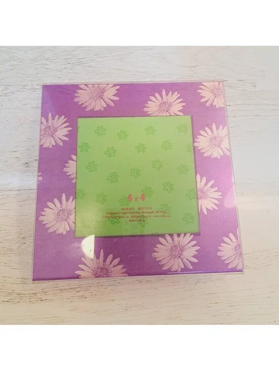Purple Flower Picture Frame Boho Chic Bohemian Photo 4x4