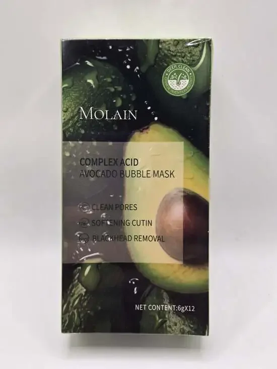 MOLAIN Complex Acid Avocado Bubble Facial Mask (12 Count)