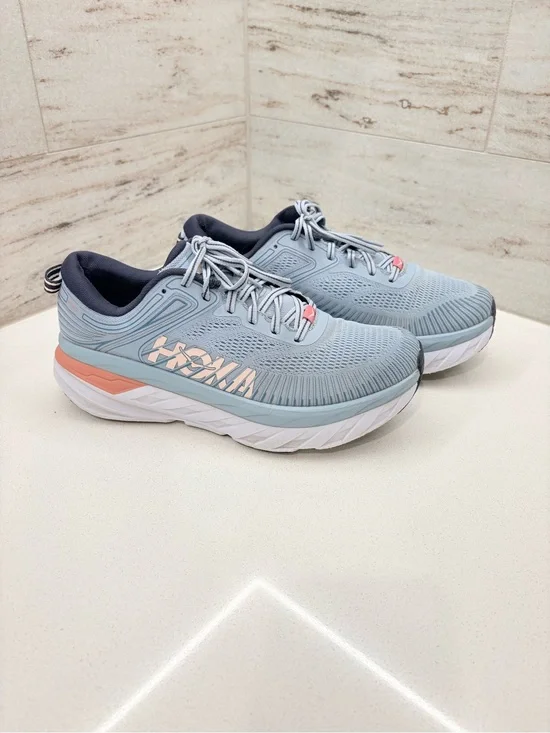Hoka Women’s Bondi 7 Running Shoes Blue Fog/Ombre Blue 10.5