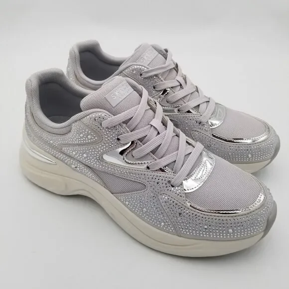 NWOB Skechers Street Hazel - Dazzle N Dash Sneaker Light Grey Women's Size 11