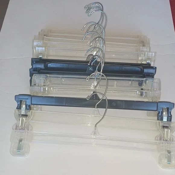 13 Assorted Plastic Clip Skirt Hangers