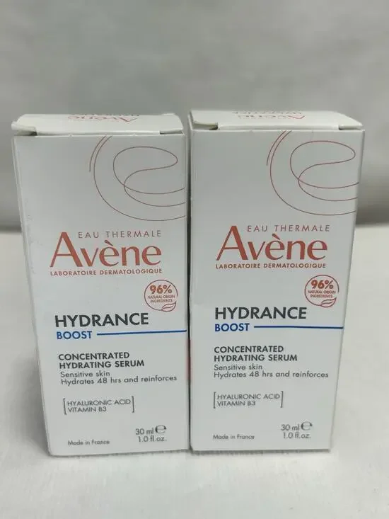 AVENE HYDRANCE BOOST CONCENTRATED HYDRATING SERUM 1 OZ BOXED 2PCS EXP:SEE PICS