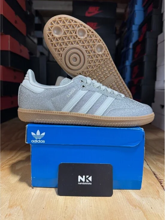 Adidas Samba OG 'Supplier Silver Metallic' KI6264 WOMENS SIZE 6W