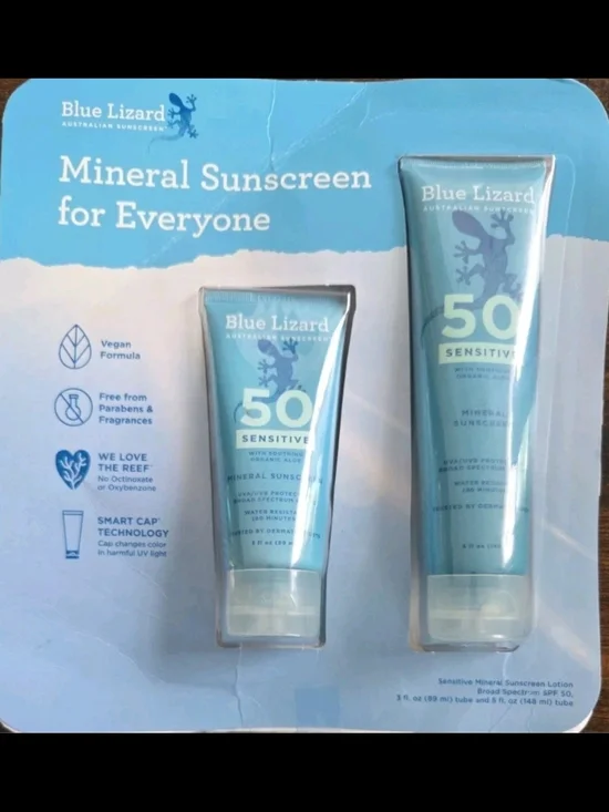 SPF 50 Sensitive Mineral Sunscreen - Light Blue